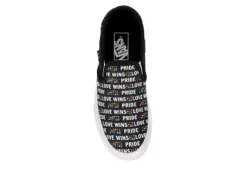 Vans Womens Asher Slip On Sneaker - Black -Fashion Shoe Store US 01 401192 05