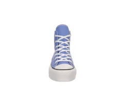 Converse Womens Chuck Taylor All Star High Top Platform Sneaker - Light Blue -Fashion Shoe Store US 01 401339 02
