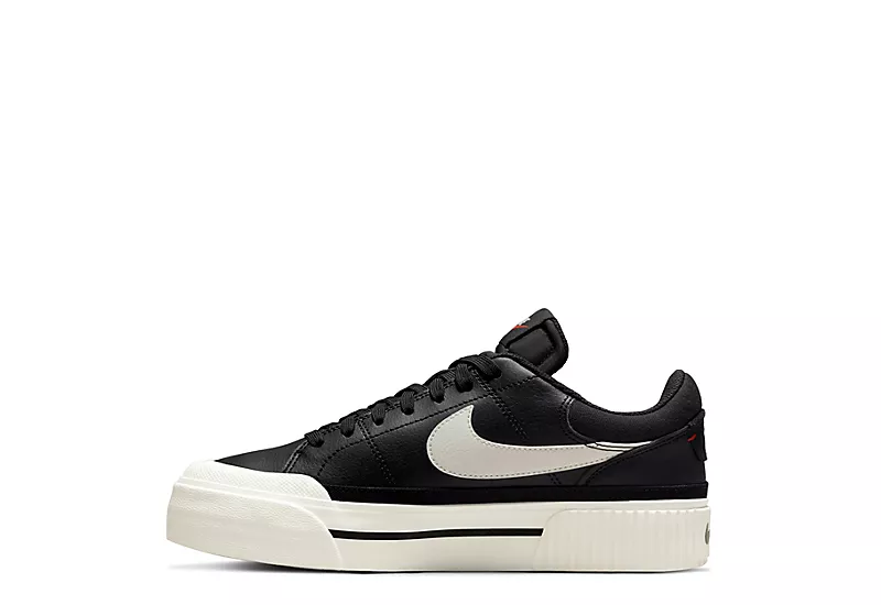 Nike Womens Court Legacy Lift Sneaker - Black 3 Nike Womens Court Legacy Lift Sneaker - Black - Image 3