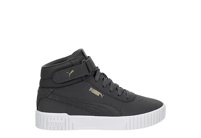 Puma Womens Carina 2.0 Chevron Mid Sneaker - Dark Grey 2 Puma Womens Carina 2.0 Chevron Mid Sneaker - Dark Grey - Image 2
