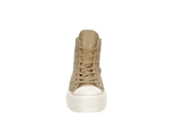 Converse Womens Chuck Taylor All Star High Top Platform Sneaker - Khaki -Fashion Shoe Store US 01 401482 02