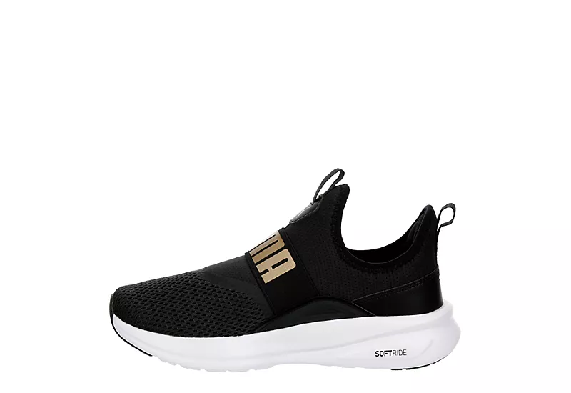 Puma Womens Softride Enzo Evo Slip-on Sneaker - Black 4 Puma Womens Softride Enzo Evo Slip-on Sneaker - Black - Image 4