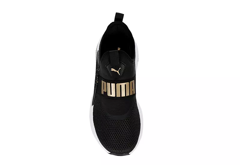 Puma Womens Softride Enzo Evo Slip-on Sneaker - Black 6 Puma Womens Softride Enzo Evo Slip-on Sneaker - Black - Image 6