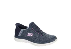 Skechers Womens Summits Slip-ins Running Shoe - Navy