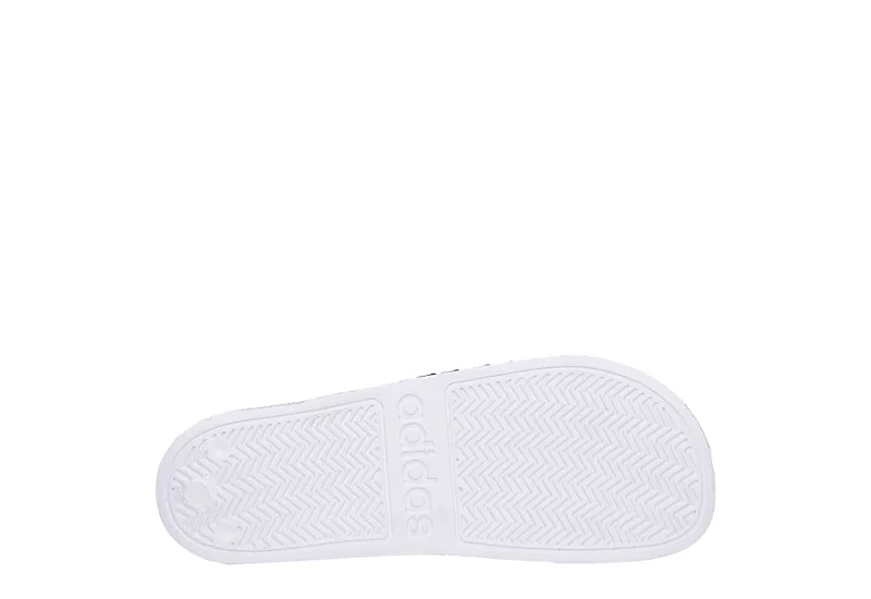 Adidas Mens Adilette Shower Slide Sandal - White 7 Adidas Mens Adilette Shower Slide Sandal - White - Image 7