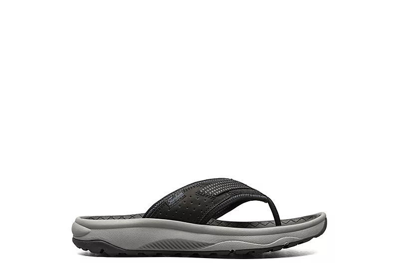 Florsheim Mens Tread Lite Flip Flop Sandal - Black 2 Florsheim Mens Tread Lite Flip Flop Sandal - Black - Image 2