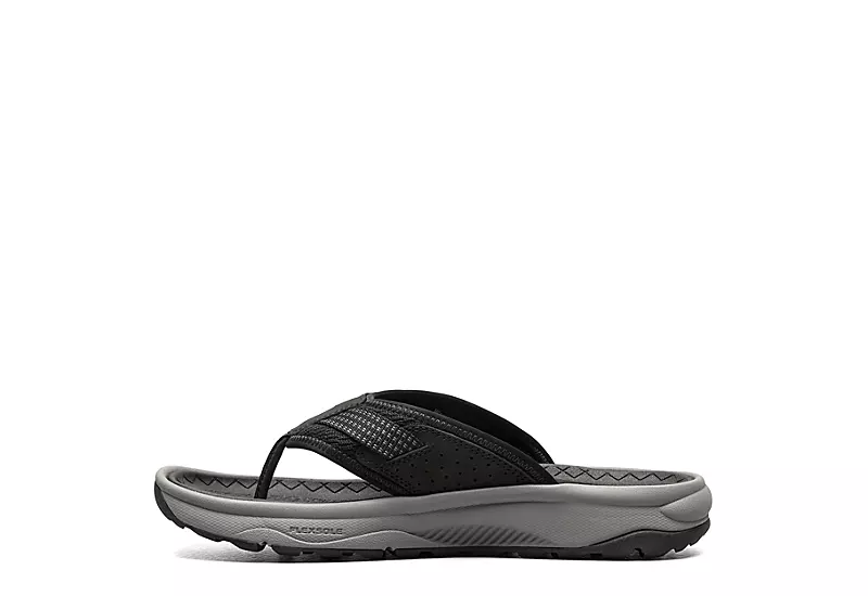 Florsheim Mens Tread Lite Flip Flop Sandal - Black 4 Florsheim Mens Tread Lite Flip Flop Sandal - Black - Image 4