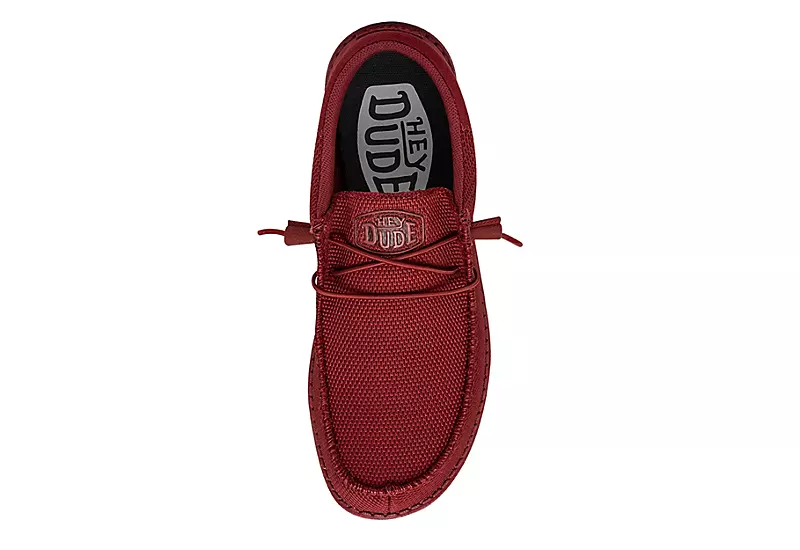 Heydude Mens Wally Slip On Sneaker - Red 5 Heydude Mens Wally Slip On Sneaker - Red - Image 5