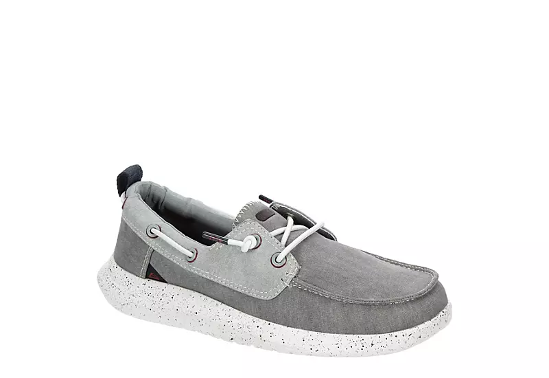 Reef Mens Swellsole Pier Boat Shoe - Grey 1 Reef Mens Swellsole Pier Boat Shoe - Grey