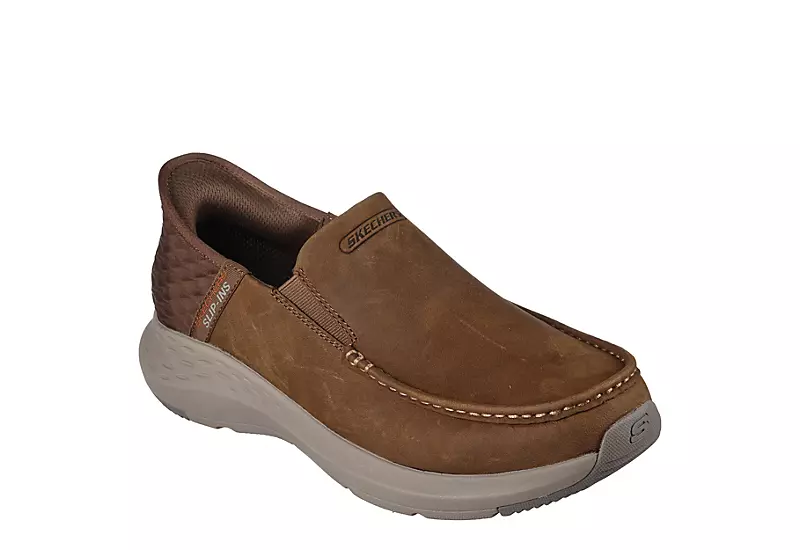 Skechers Mens Slip-ins Parson Slip On Sneaker - Brown 1 Skechers Mens Slip-ins Parson Slip On Sneaker - Brown