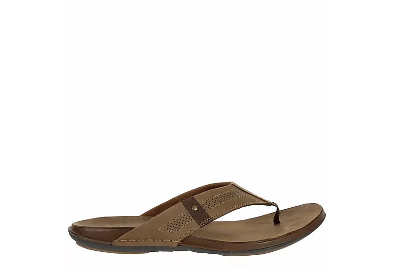 Franco Fortini Mens Newport Flip Flop Sandal - Tan 2 Franco Fortini Mens Newport Flip Flop Sandal - Tan - Image 2
