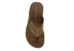 Franco Fortini Mens Newport Flip Flop Sandal - Tan 12 Franco Fortini Mens Newport Flip Flop Sandal - Tan -Fashion Shoe Store US 01 502429 05