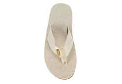 Rainbow Sandals Womens Single Layer Hemp Flip Flop Sandal - Natural -Fashion Shoe Store US 01 502449 05