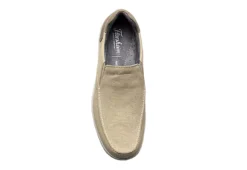 Florsheim Mens Lakeside Canvas Moc Toe Slip On Oxford - Sand -Fashion Shoe Store US 01 502786 05