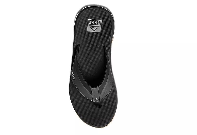 Reef Mens Anchor Flip Flop Sandal - Black 3 Reef Mens Anchor Flip Flop Sandal - Black - Image 3