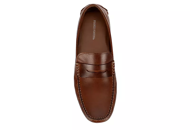 Franco Fortini Mens Daven Penny Loafer Oxford - Cognac 6 Franco Fortini Mens Daven Penny Loafer Oxford - Cognac - Image 6