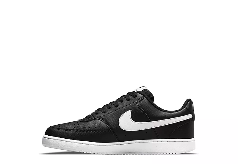 Nike Mens Court Vision Low Sneaker - Black 3 Nike Mens Court Vision Low Sneaker - Black - Image 3
