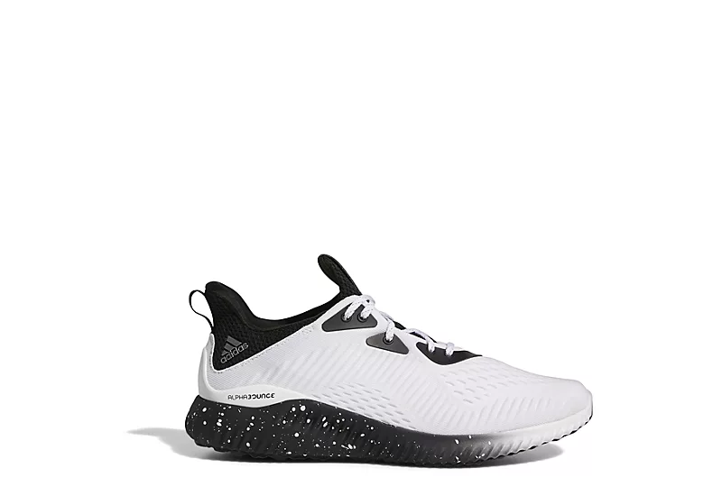 Adidas Mens Alphabounce Running Shoe - White 2 Adidas Mens Alphabounce Running Shoe - White - Image 2