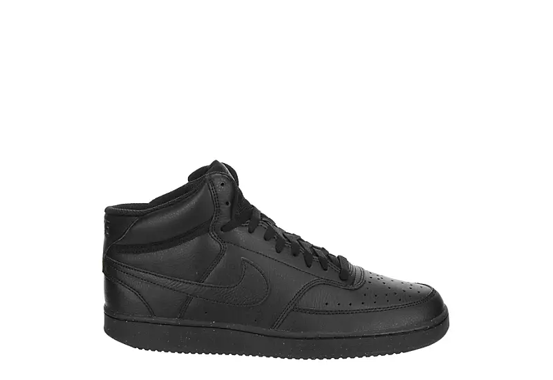 Nike Mens Court Vision Mid Sneaker - Black 2 Nike Mens Court Vision Mid Sneaker - Black - Image 2