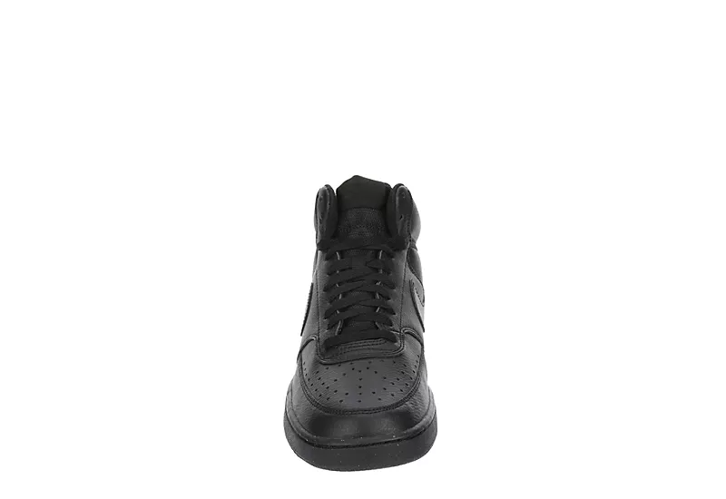 Nike Mens Court Vision Mid Sneaker - Black 3 Nike Mens Court Vision Mid Sneaker - Black - Image 3