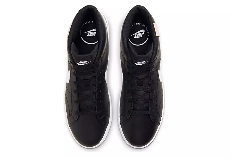 Nike Mens Court Royale 2 Mid Sneaker - Black 5 Nike Mens Court Royale 2 Mid Sneaker - Black - Image 5