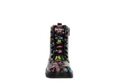 Skechers Girls Gravlen Combat Boot - Black -Fashion Shoe Store US 01 702463 02