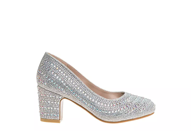 Badgley Mischka Girls Jemtastic Dress Shoe - Silver 2 Badgley Mischka Girls Jemtastic Dress Shoe - Silver - Image 2