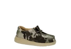 Heydude Boys Wally Youth Slip On Sneaker - Camo