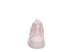 Nike Girls Court Borough 2 Low Top Sneaker - White -Fashion Shoe Store US 01 807984 02