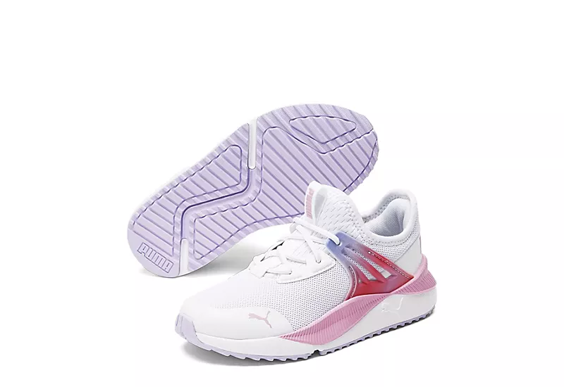 Puma Girls Pacer Future Sneaker - White 1 Puma Girls Pacer Future Sneaker - White